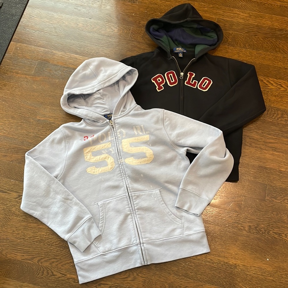 2 Polo zip up hoodies